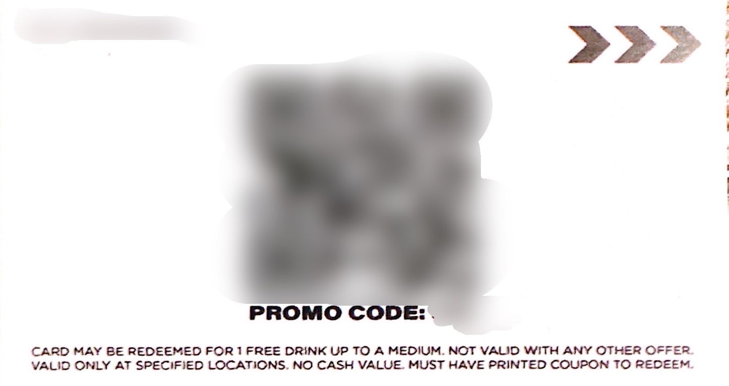7 Brew Coffee Any Free Medium Drink Coupon Cards