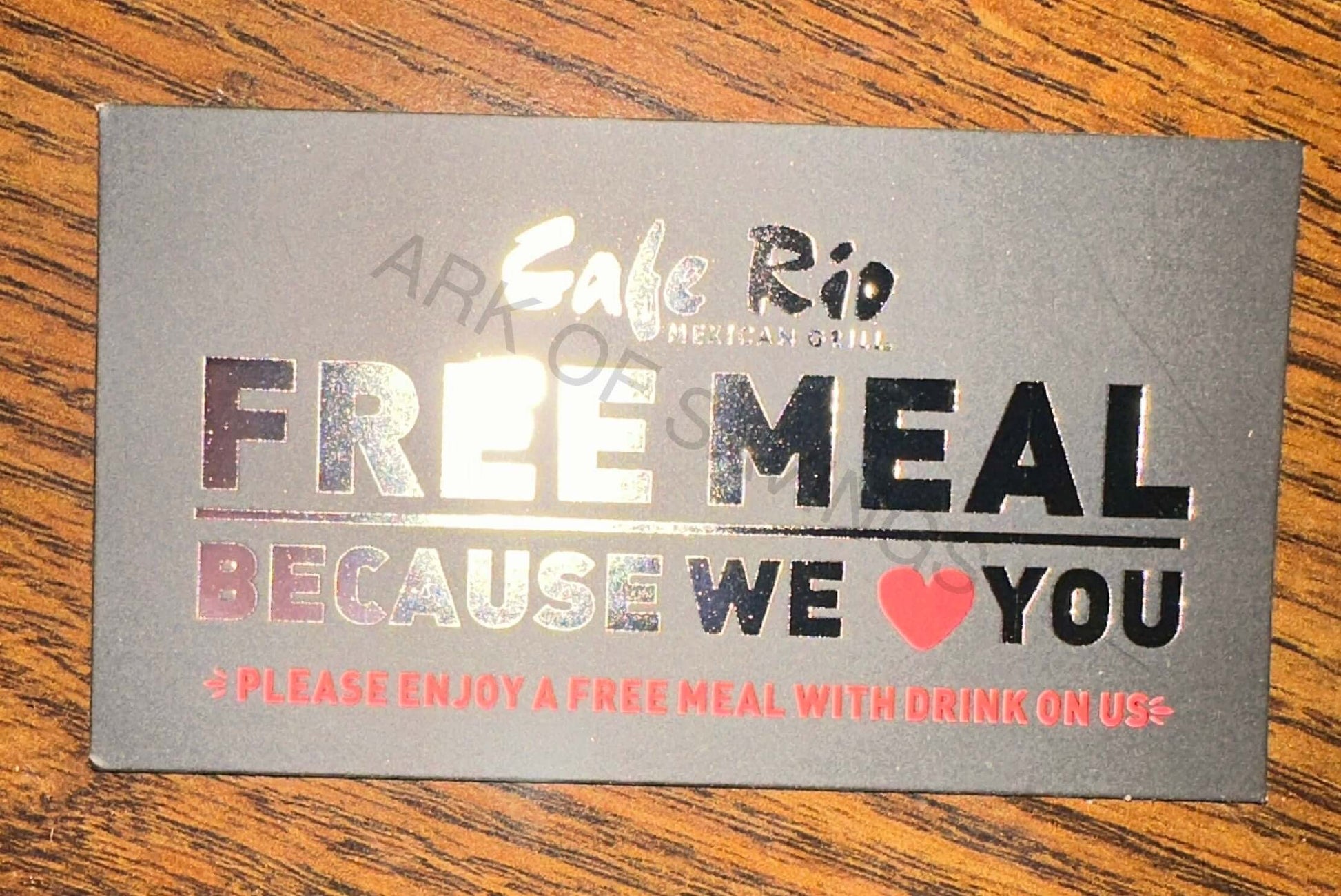 Cafe Rio Free Combo Meal Coupon Voucher Cards Expire 12/31/23
